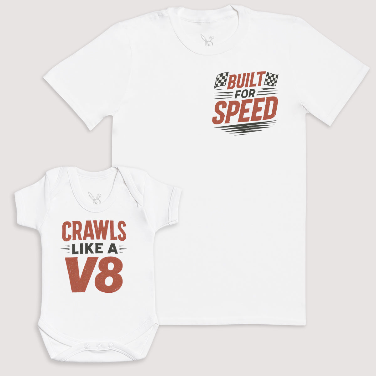 Crawls Like A V8 - Baby Gift Set - Baby Bodysuit Gift Set