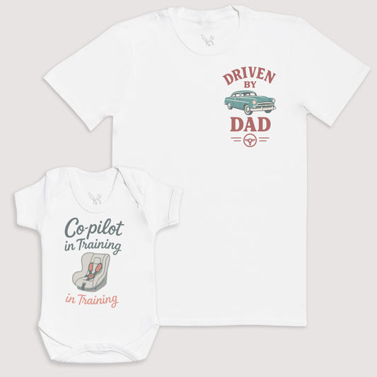 Co-Pilot In Training - Baby Gift Set - Baby Bodysuit Gift Set