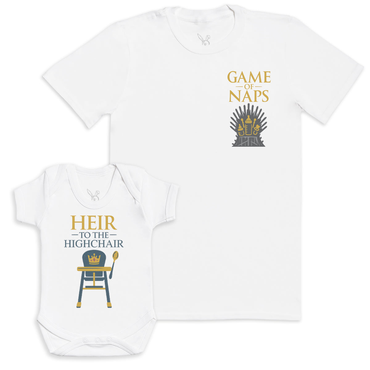 Heir To The Highchair - Baby Gift Set - Baby Bodysuit Gift Set