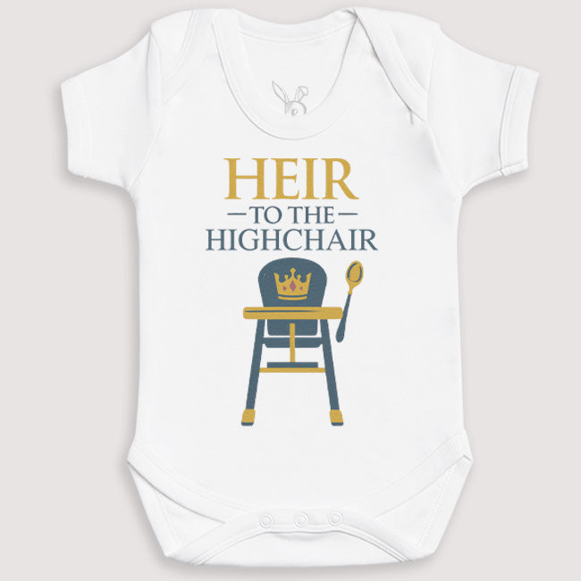 Heir To The Highchair - Baby Gift Set - Baby Bodysuit Gift Set