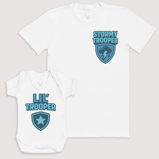 Lil' Trooper - Baby Gift Set - Baby Bodysuit Gift Set
