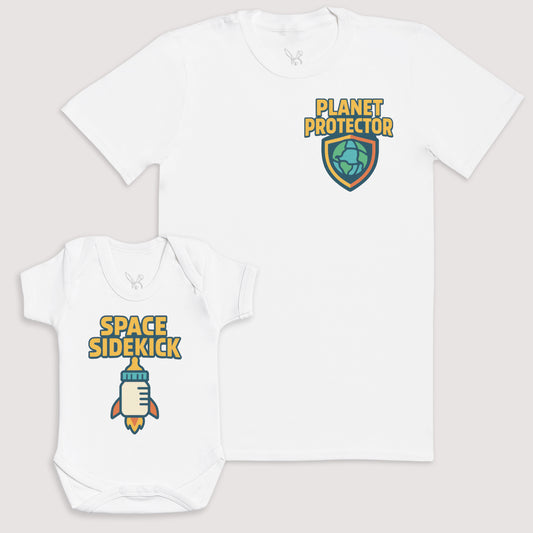 Space Sidekick - Baby Gift Set - Baby Bodysuit Gift Set