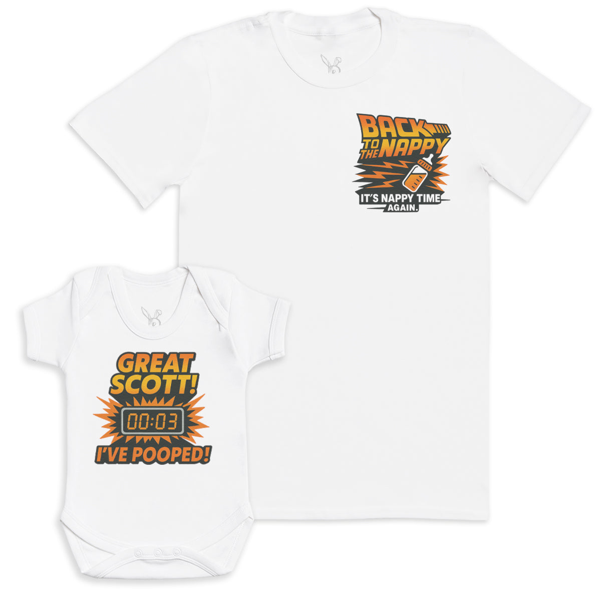 Great Scott I've Pooped - Baby Gift Set - Baby Bodysuit Gift Set