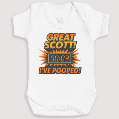 Great Scott I've Pooped - Baby Gift Set - Baby Bodysuit Gift Set
