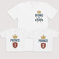 Prince 1 and Prince 2 - Baby Gift Set - Baby Bodysuit Gift Set