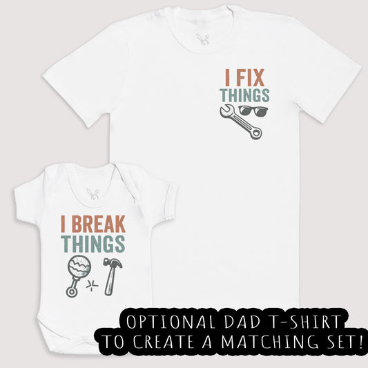I Break Things - Baby Gift Set - Baby Bodysuit Gift Set