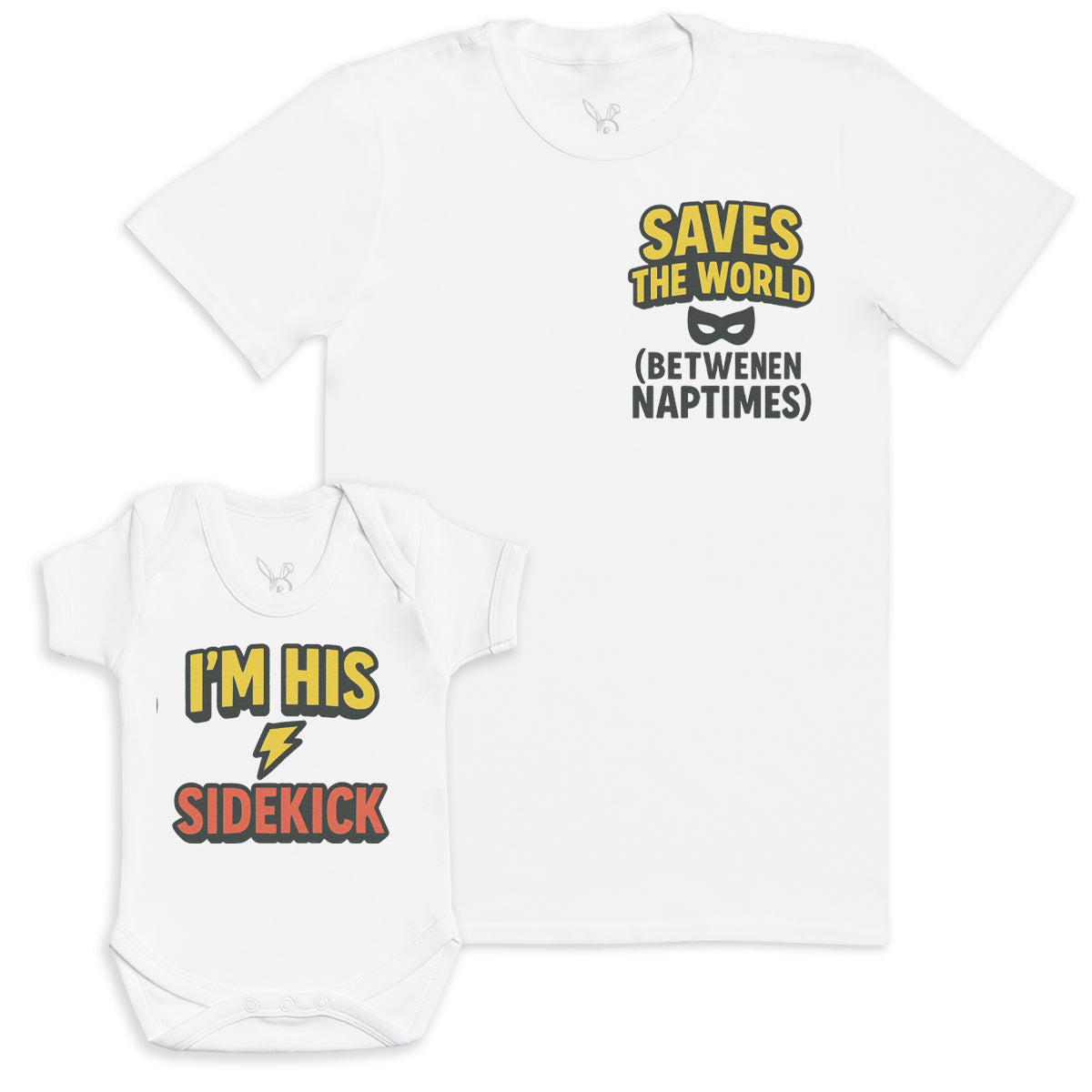 I'm His Sidekick - Baby Gift Set - Baby Bodysuit Gift Set