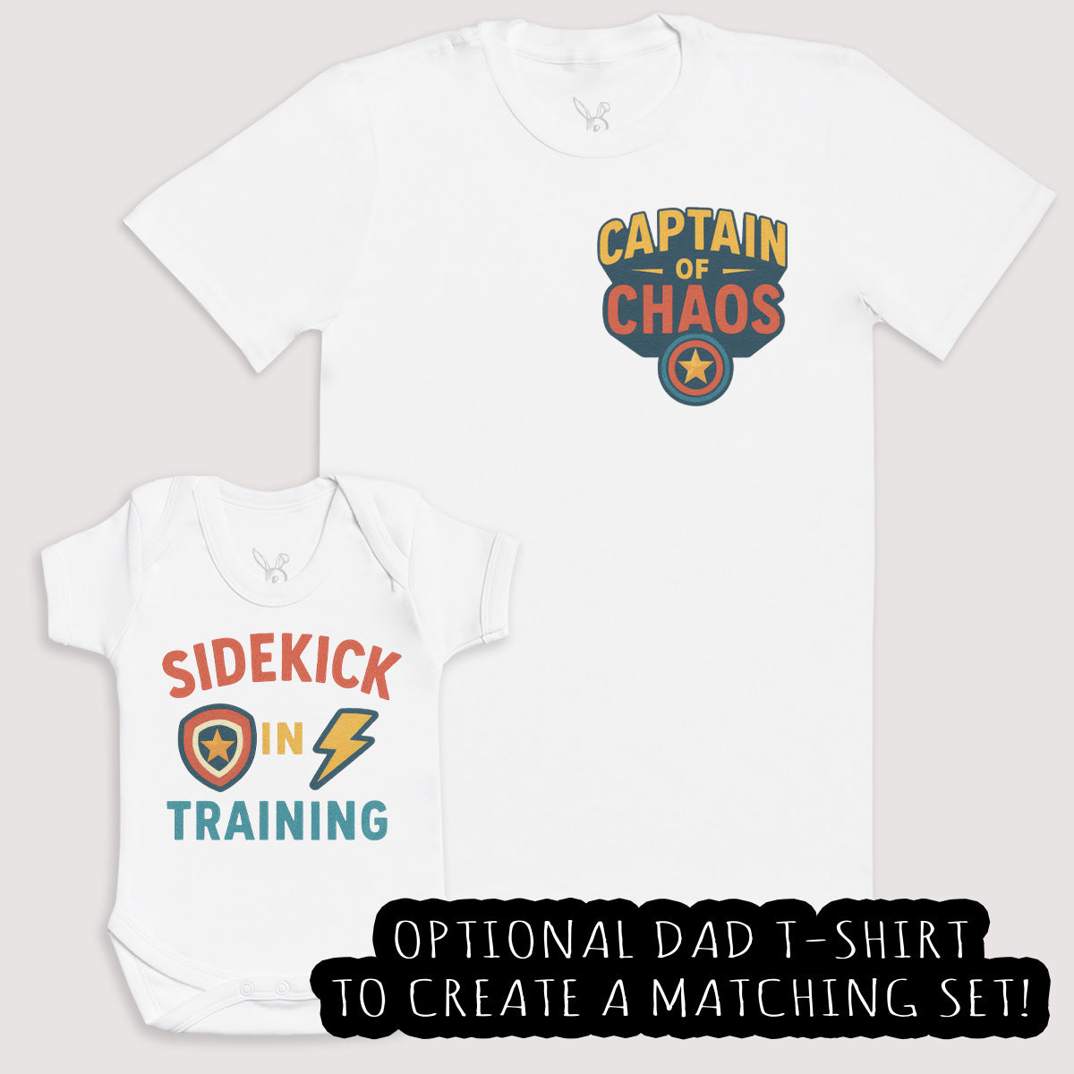 Sidekick In Training - Baby Gift Set - Baby Bodysuit Gift Set