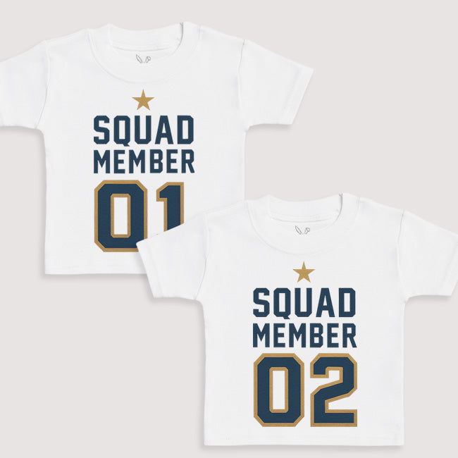 Squad Member 01 and 02 - Baby Gift Set - Baby Bodysuit Gift Set