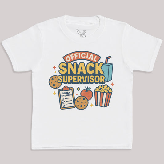 Official Snack Superviser - Kids T-Shirt 3 yrs to 14 yrs