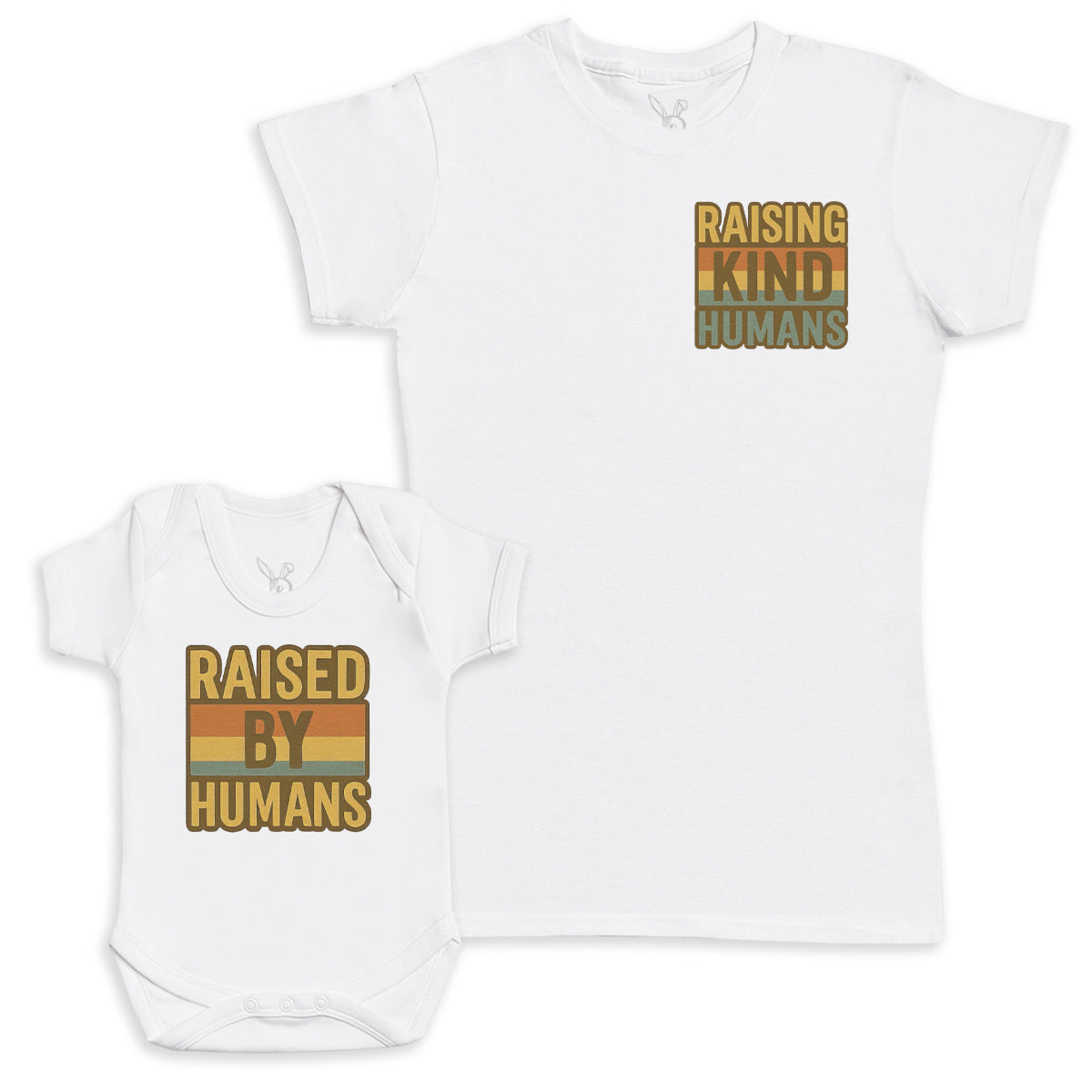 Raised By Humans - Baby Gift Set - Baby Bodysuit Gift Set