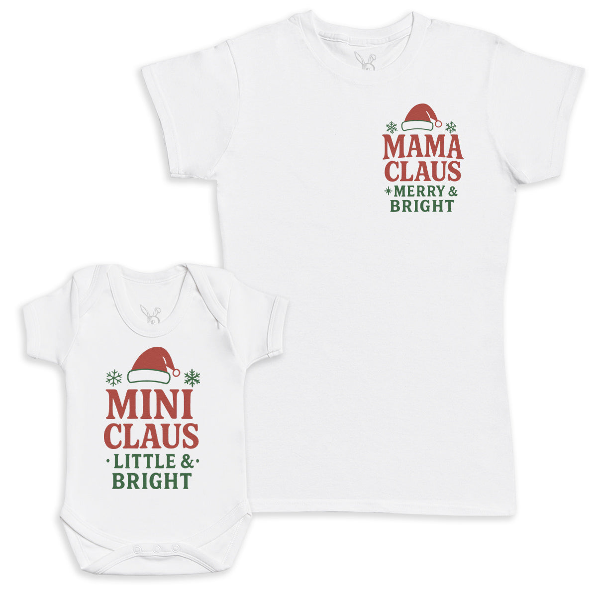 Mini Claus Little And Bright - Baby Gift Set - Baby Bodysuit Gift Set