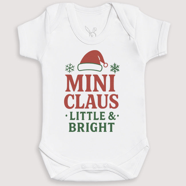 Mini Claus Little And Bright - Baby Gift Set - Baby Bodysuit Gift Set
