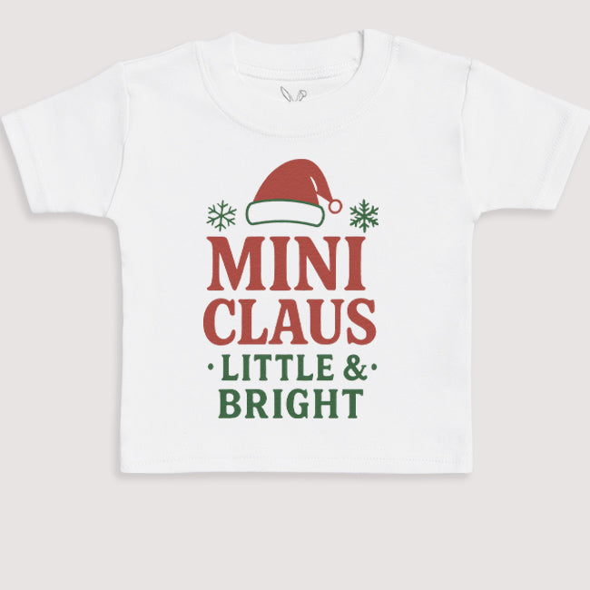 Mini Claus Little And Bright - Baby Gift Set - Baby Bodysuit Gift Set
