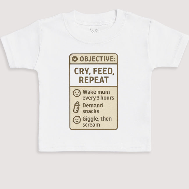 Cry Feed Repeat - Baby Gift Set - Baby Bodysuit Gift Set