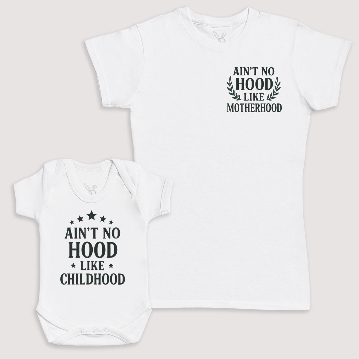 Ain't No Hood Like Child Hood - Baby Gift Set - Baby Bodysuit Gift Set