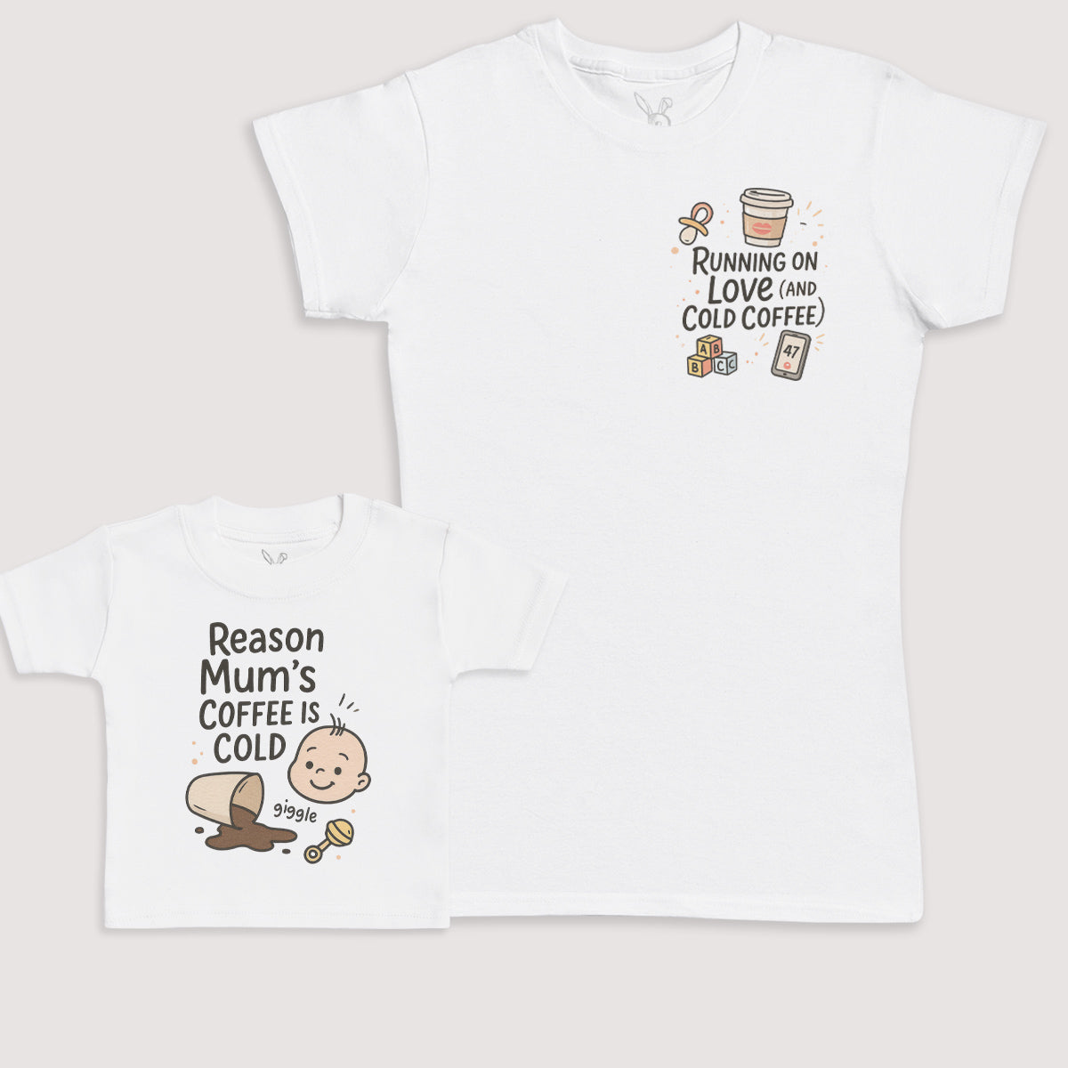 Reason Mums Coffee Is Cold - Baby Gift Set - Baby Bodysuit Gift Set