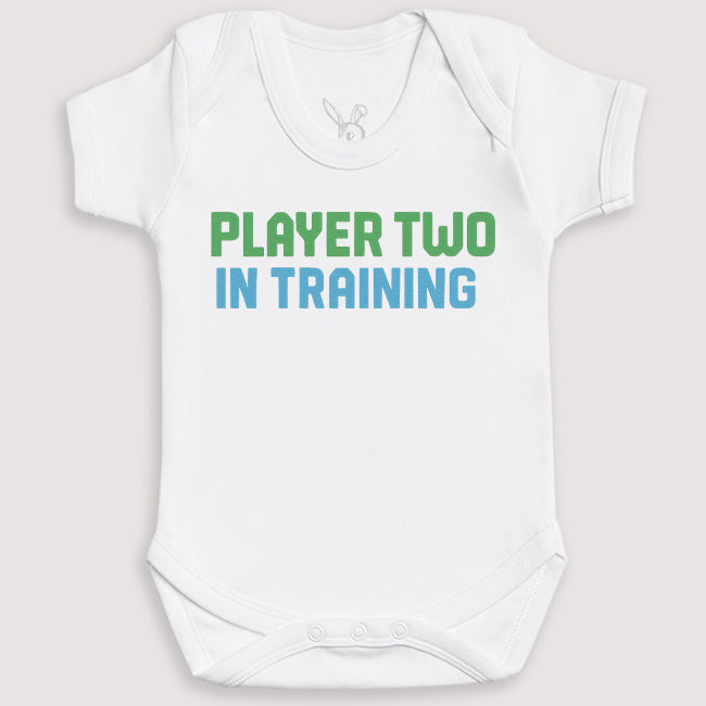 Player Two In Training - Baby Gift Set - Baby Bodysuit Gift Set