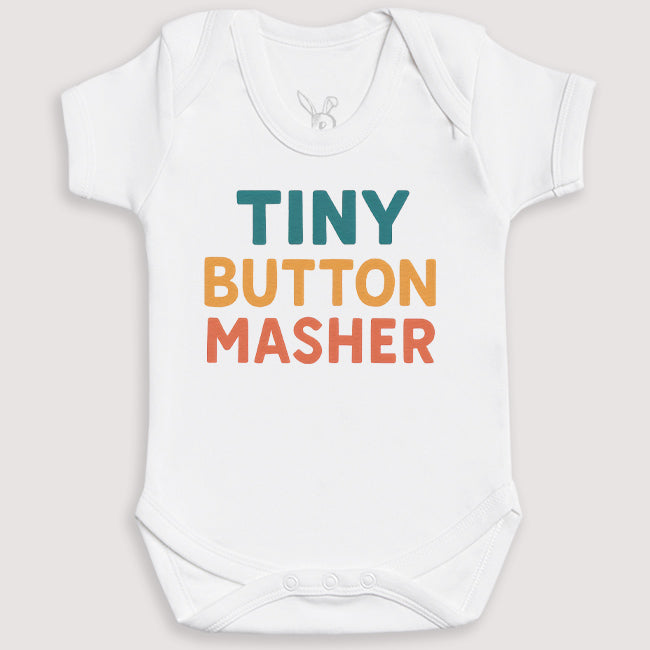 Tiny Button Masher - Baby Gift Set - Baby Bodysuit Gift Set