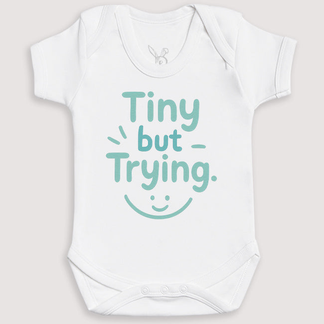Tiny But Trying - Baby Gift Set - Baby Bodysuit Gift Set