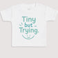 Tiny But Trying - Baby Gift Set - Baby Bodysuit Gift Set