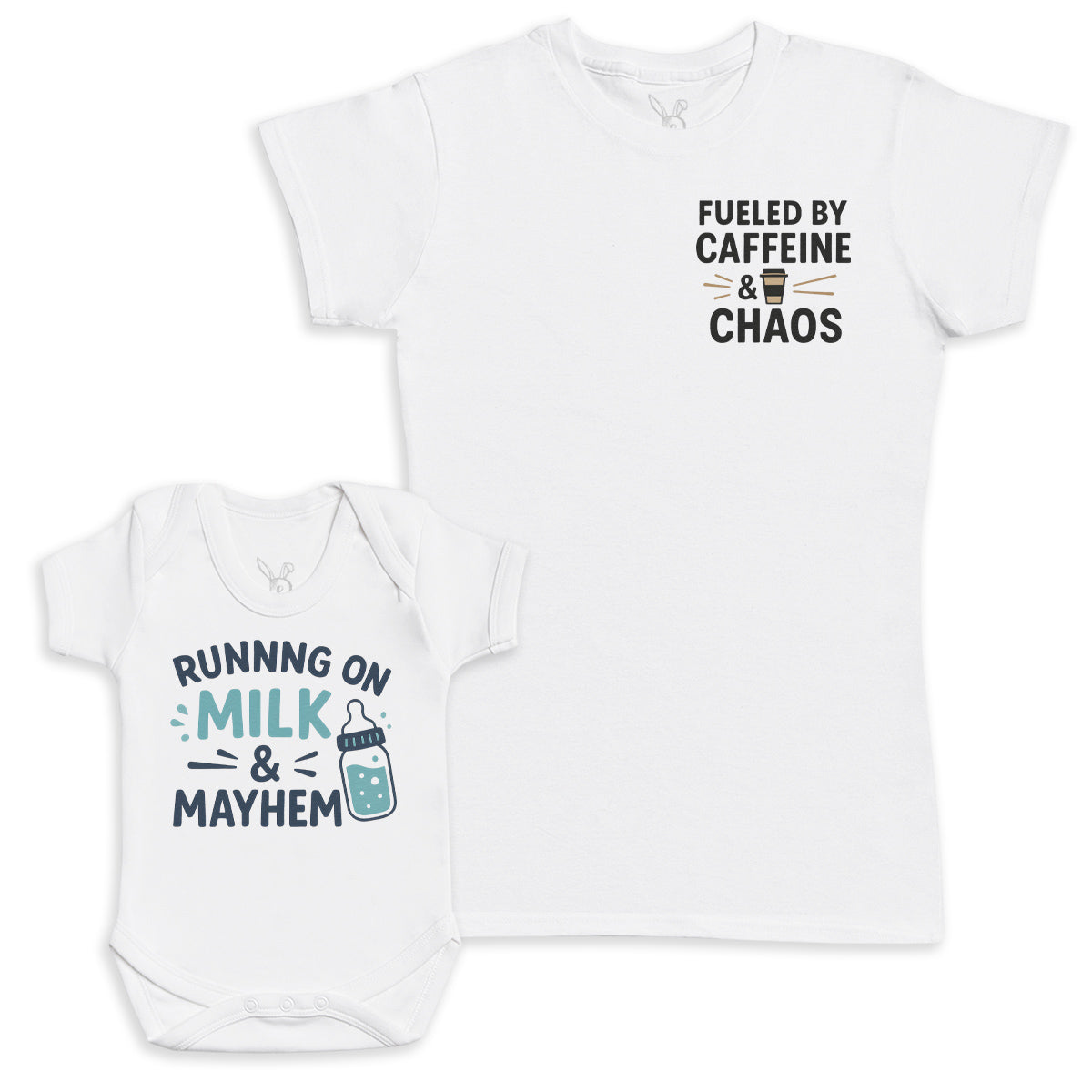 Running On Milk And Mayhem - Baby Gift Set - Baby Bodysuit Gift Set