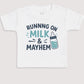 Running On Milk And Mayhem - Baby Gift Set - Baby Bodysuit Gift Set