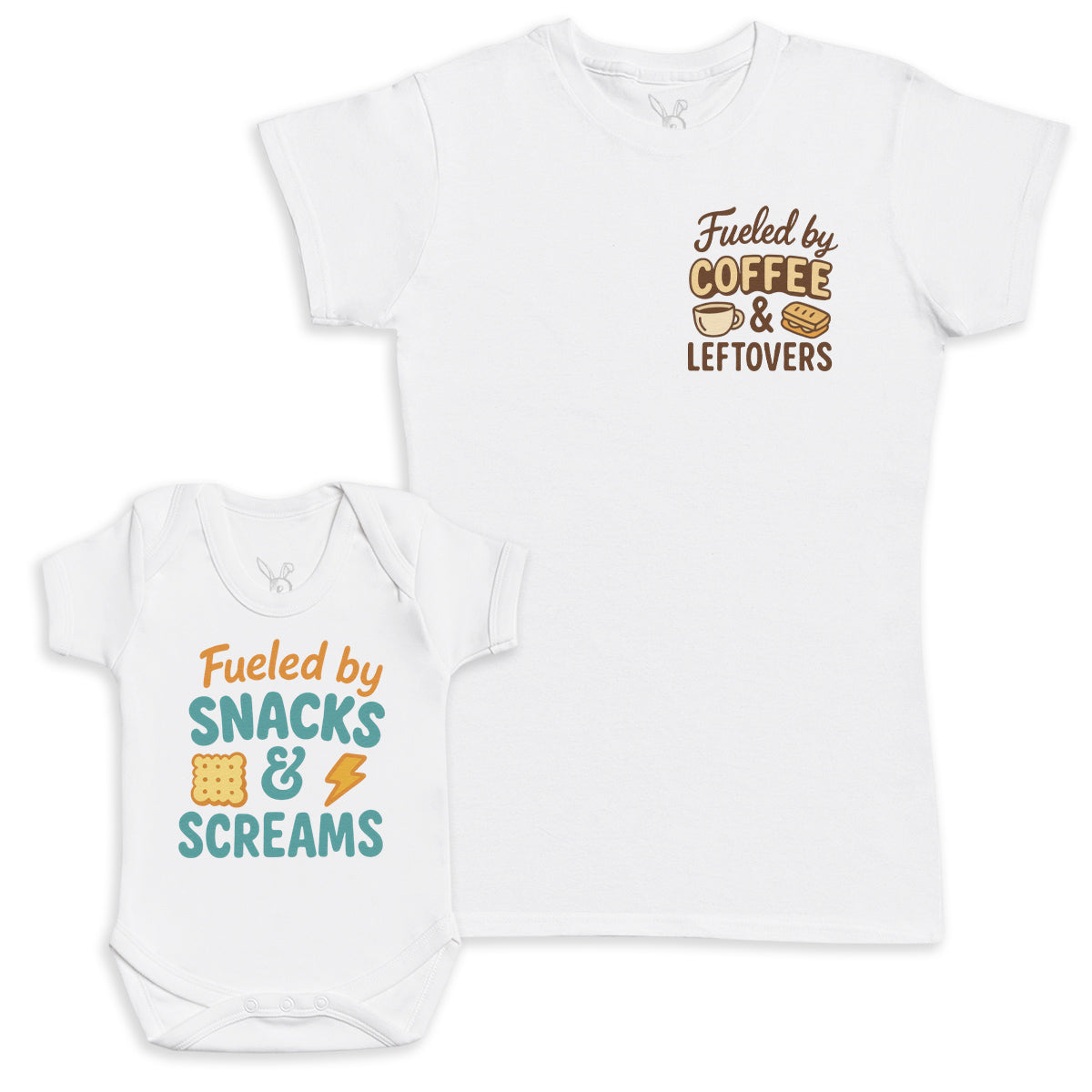 Fueled by Snacks and Screams - Baby Gift Set - Baby Bodysuit Gift Set