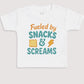 Fueled by Snacks and Screams - Baby Gift Set - Baby Bodysuit Gift Set