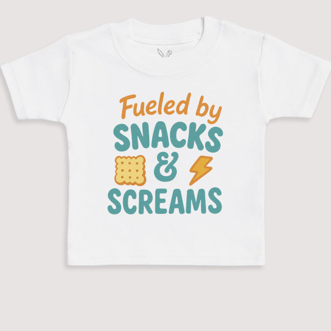 Fueled by Snacks and Screams - Baby Gift Set - Baby Bodysuit Gift Set