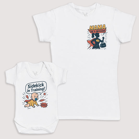 Sidekick In Training - Baby Gift Set - Baby Bodysuit Gift Set