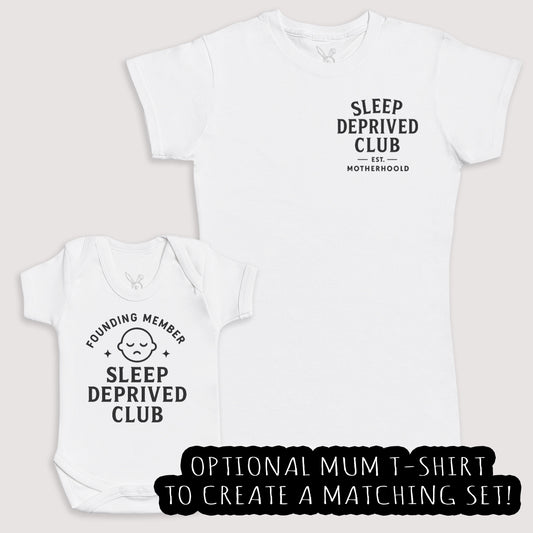 Sleep Deprived Club - Baby Gift Set - Baby Bodysuit Gift Set
