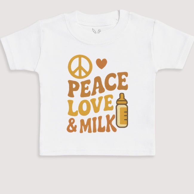 Peace Love And Milk - Baby Gift Set - Baby Bodysuit Gift Set
