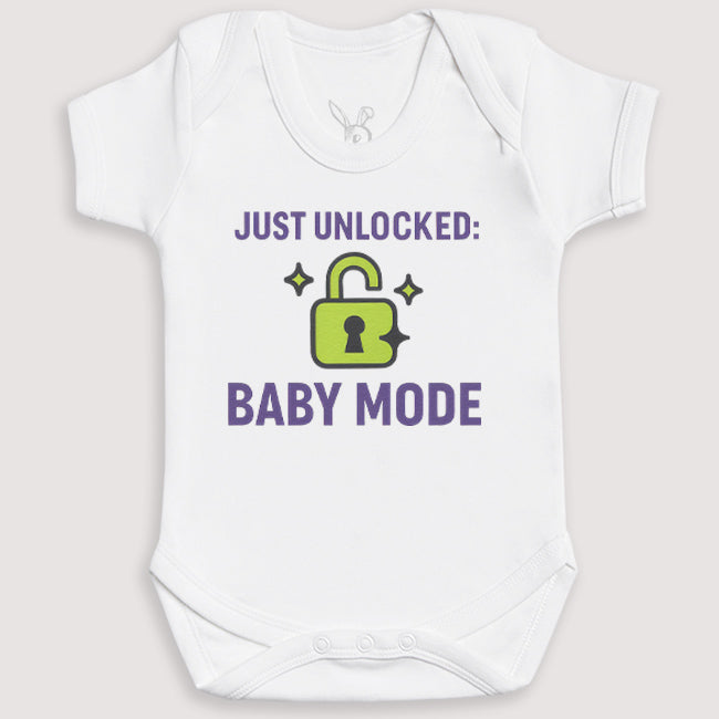Just Unlocked Baby Mode - Baby Gift Set - Baby Bodysuit Gift Set