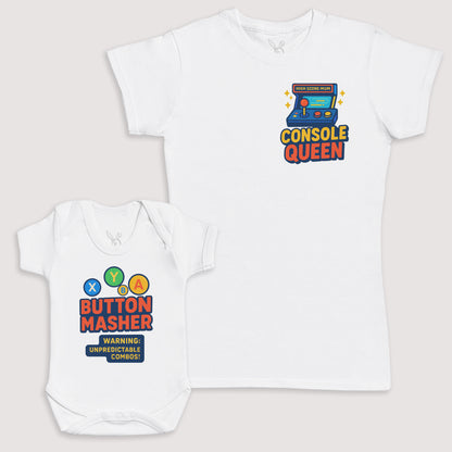 Button Masher - Baby Gift Set - Baby Bodysuit Gift Set