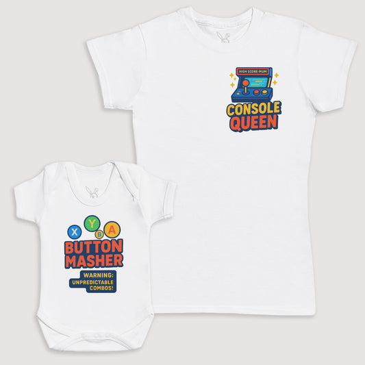 Button Masher - Baby Gift Set - Baby Bodysuit Gift Set