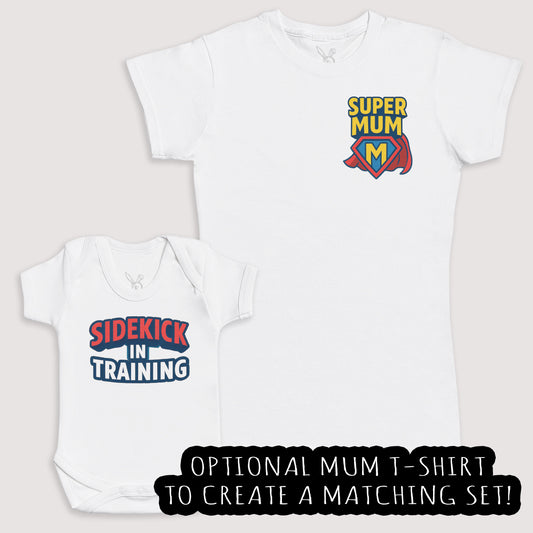Sidekick In Training - Baby Gift Set - Baby Bodysuit Gift Set