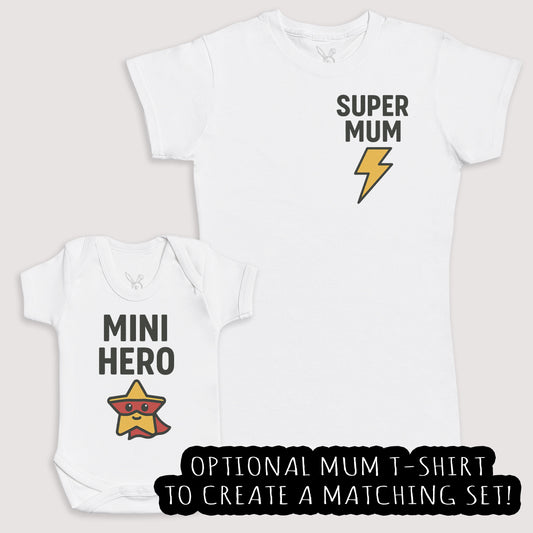 Mini Hero - Baby Gift Set - Baby Bodysuit Gift Set