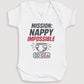 Mission Nappy Impossible - Baby Gift Set - Baby Bodysuit Gift Set