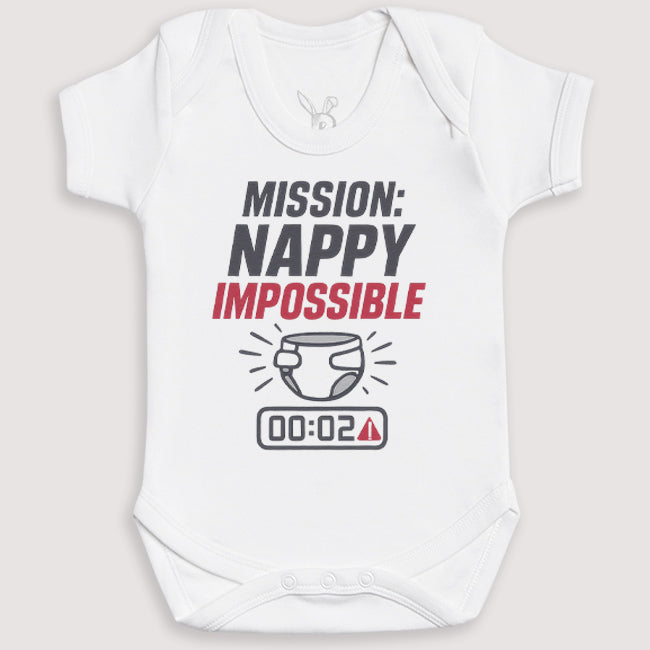 Mission Nappy Impossible - Baby Gift Set - Baby Bodysuit Gift Set