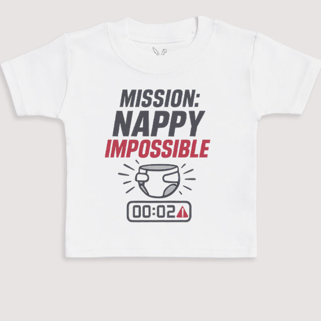 Mission Nappy Impossible - Baby Gift Set - Baby Bodysuit Gift Set