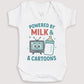 Powered By Milk And Cartoons - Baby Gift Set - Baby Bodysuit Gift Set