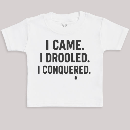 I Came I Drooled I Conquered - Baby Bodysuit (Choice of Style)