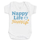 Nappy Life Happy Life - Baby Bodysuit (Choice of Style)