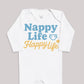 Nappy Life Happy Life - Baby Bodysuit (Choice of Style)