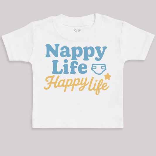 Nappy Life Happy Life - Baby Bodysuit (Choice of Style)