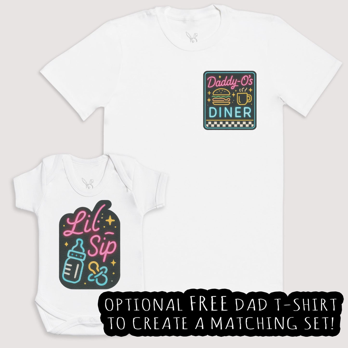 Neon Lil Sip - Baby Gift Set - Baby Matching Gift Set