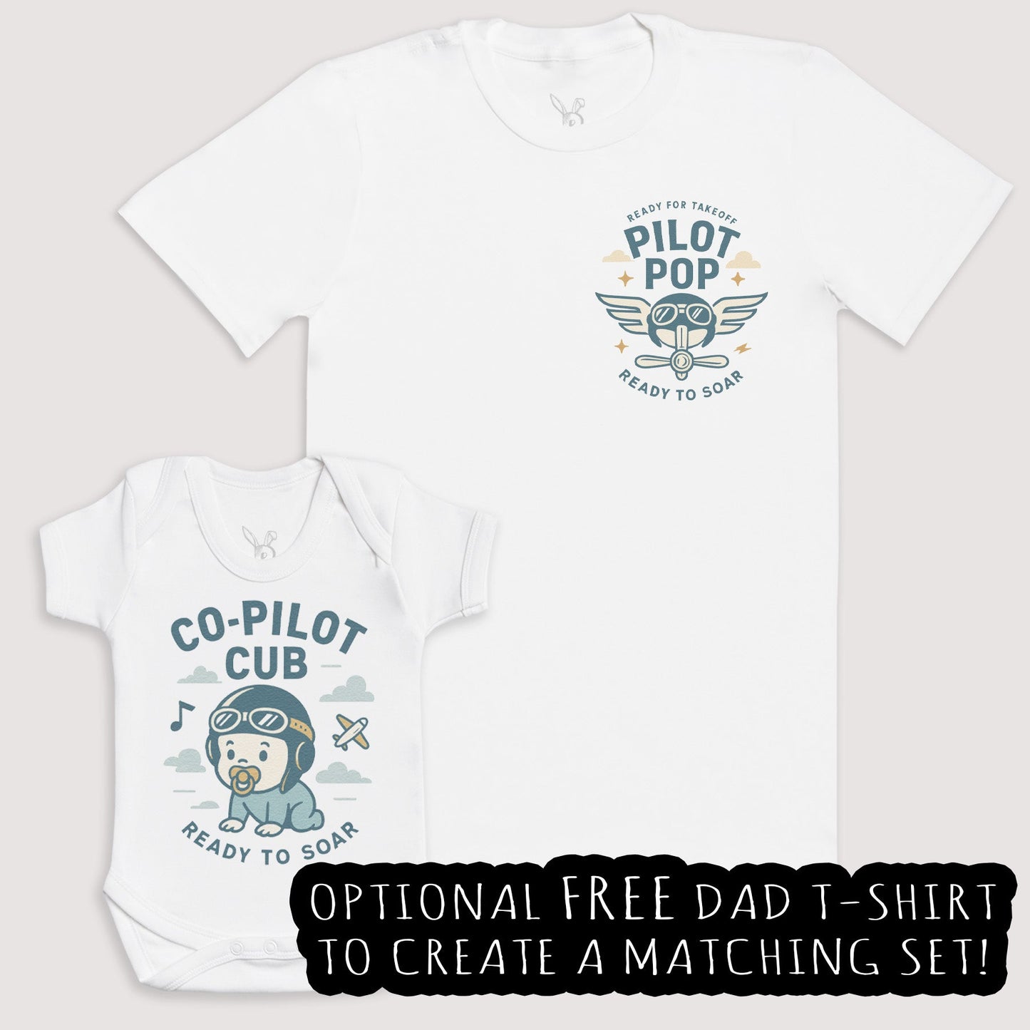 Co-Pilot Cub Ready To Soar - Baby Gift Set - Baby Matching Gift Set