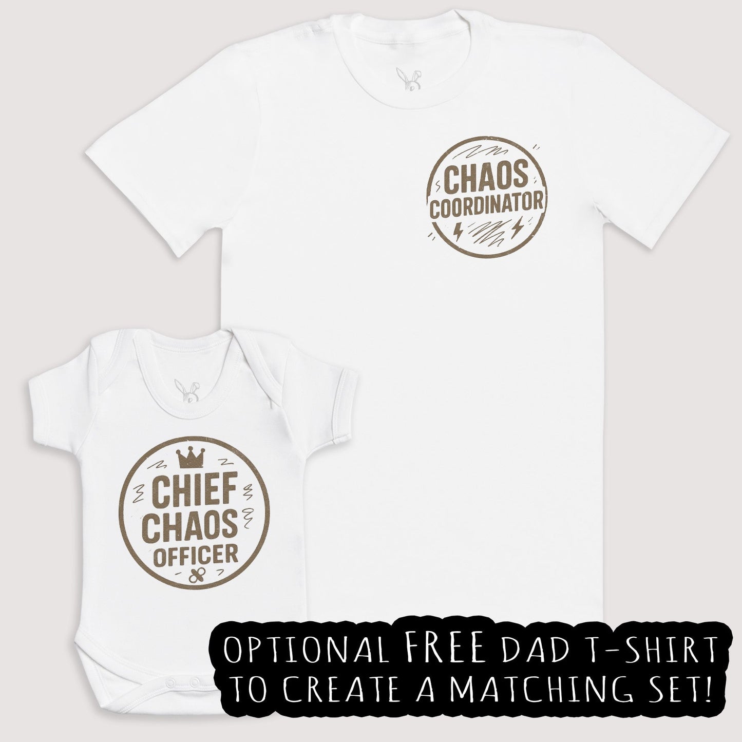 Chief Chaos Officer - Baby Gift Set - Baby Matching Gift Set