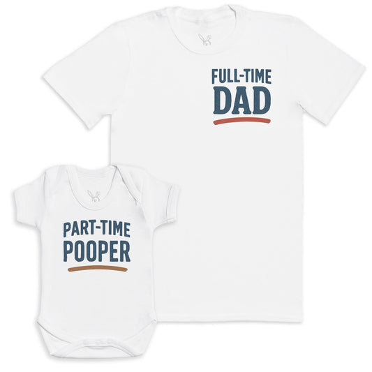 Part Time Pooper - Baby Gift Set - Baby Matching Gift Set